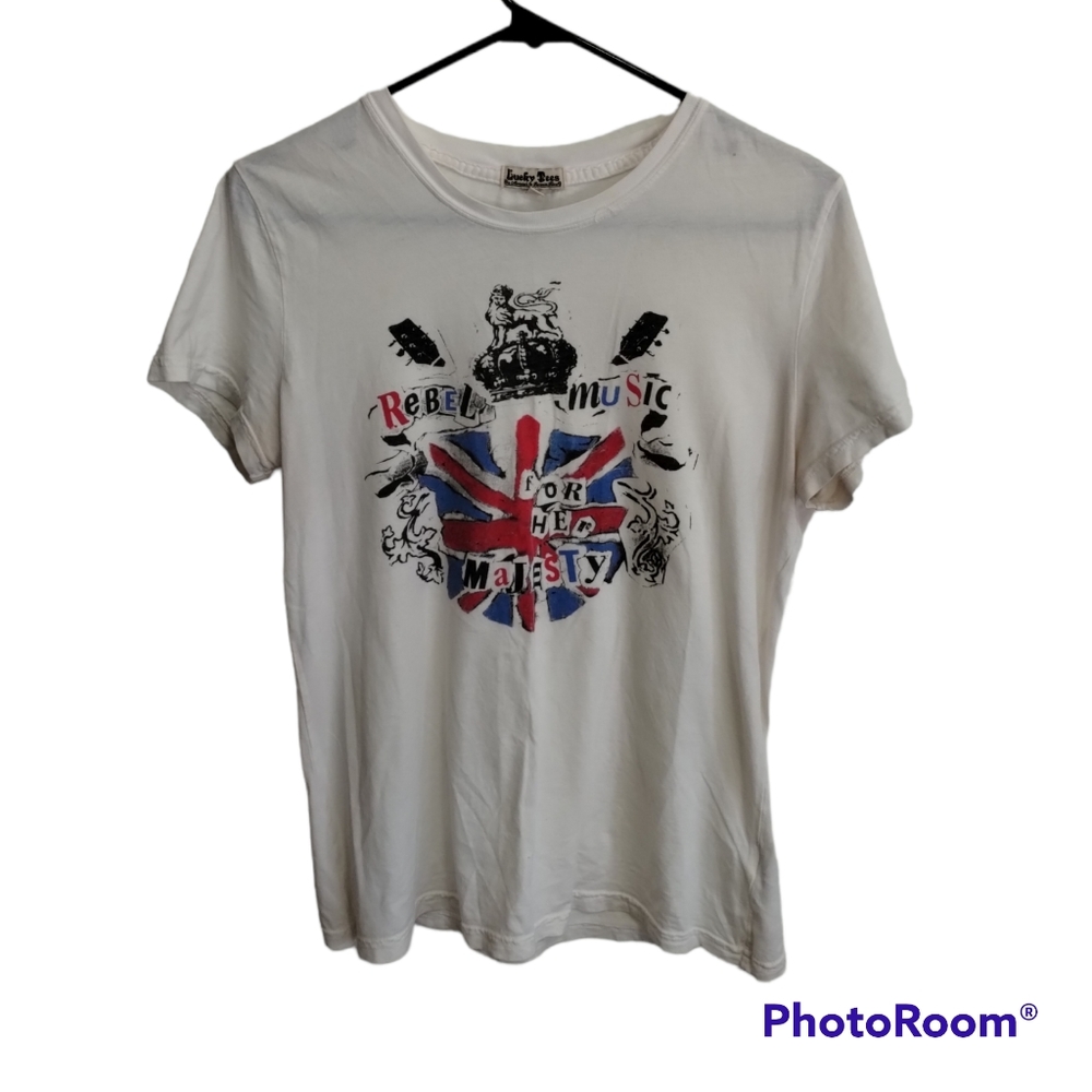 Vintage Lucky Brand Women's Graphic Fitted Tee